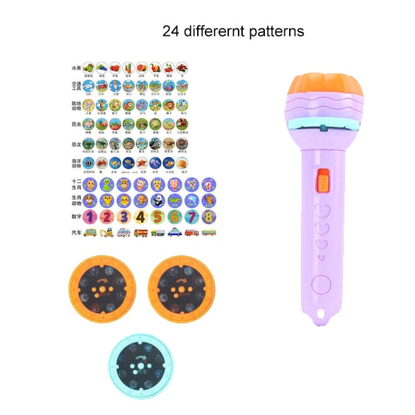 Kids Projection Flashlight Luminous Toys Projection Pictures To Recognize Early Childhood Education Toys for Children Gift