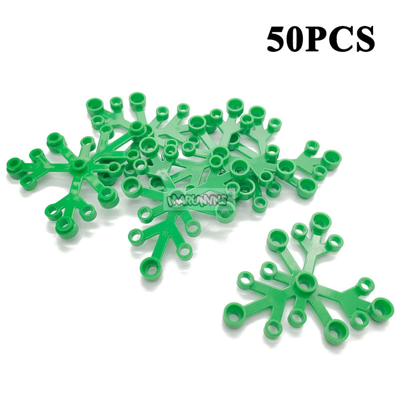 Marumine MOC Bricks Tree Set 205PCS with Plate Model Building Kit Blocks Plant Accessories Grass Parts Decoration Scene Toys