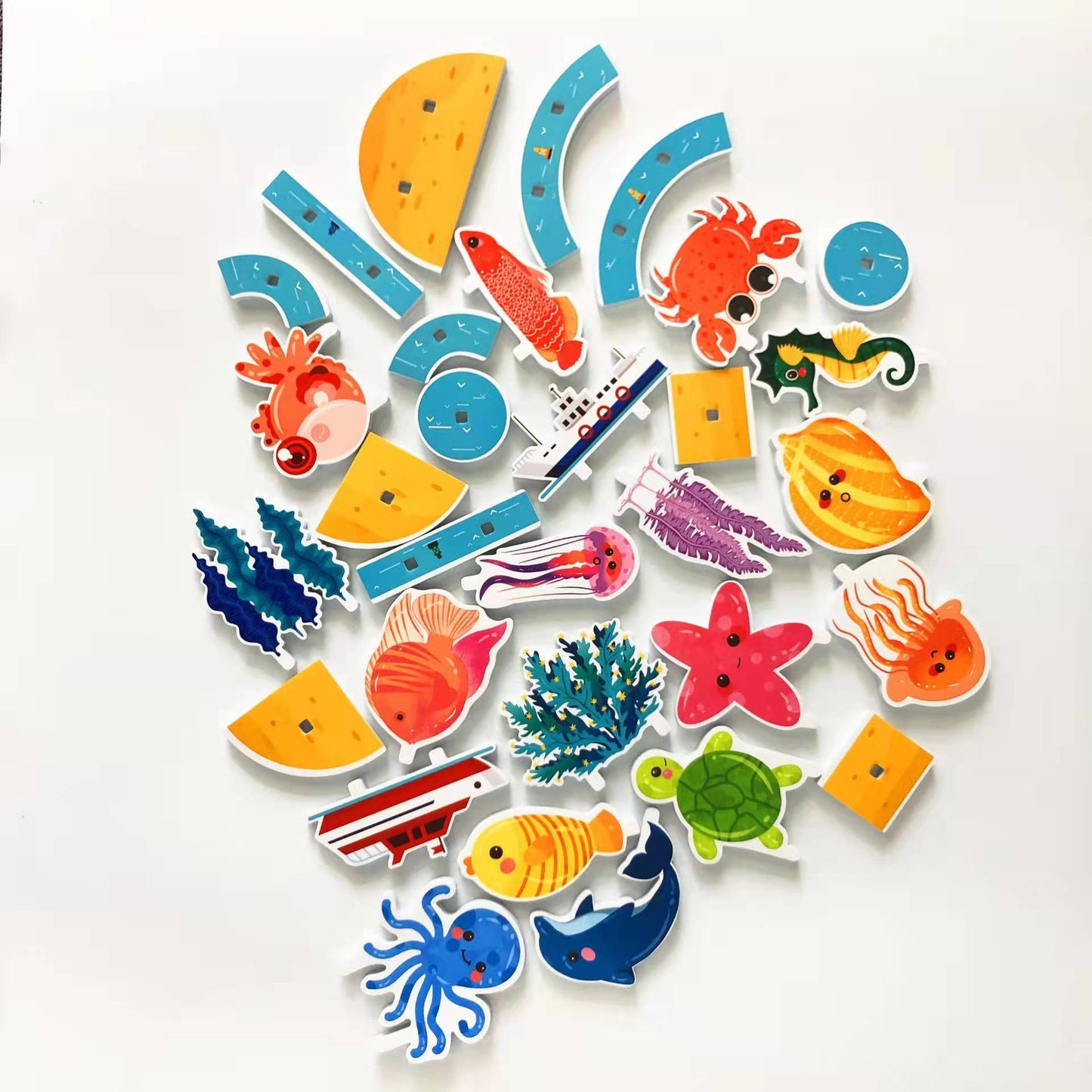 animal bath toys fun foam animals with bath toy storage bag baby bath toy Children&#39;s educational toys