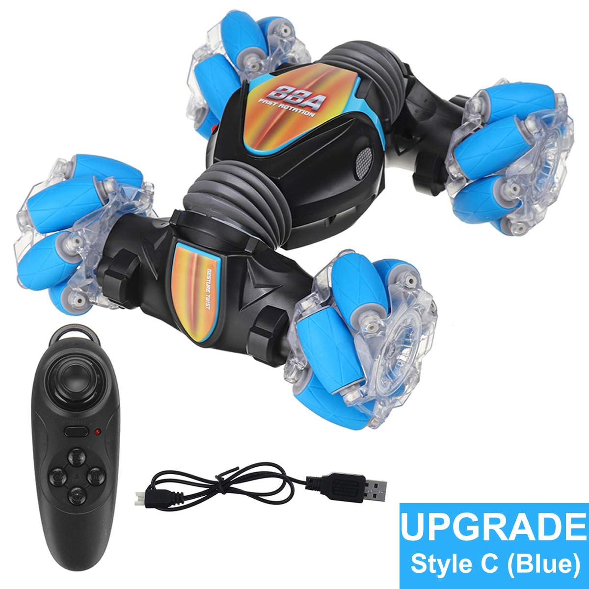 Voiture radiocommandée 4WD cascadeur voiture geste Induction torsion véhicule tout-terrain Drift RC jouets avec lumière et musique