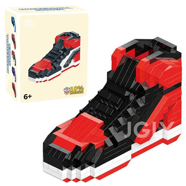 Mini Building Block Boys Sport Basketball Shoes Sneakers Model Anime DIY Buliding Bricks For Blocks Toy Kids Gifts Toys Assembly