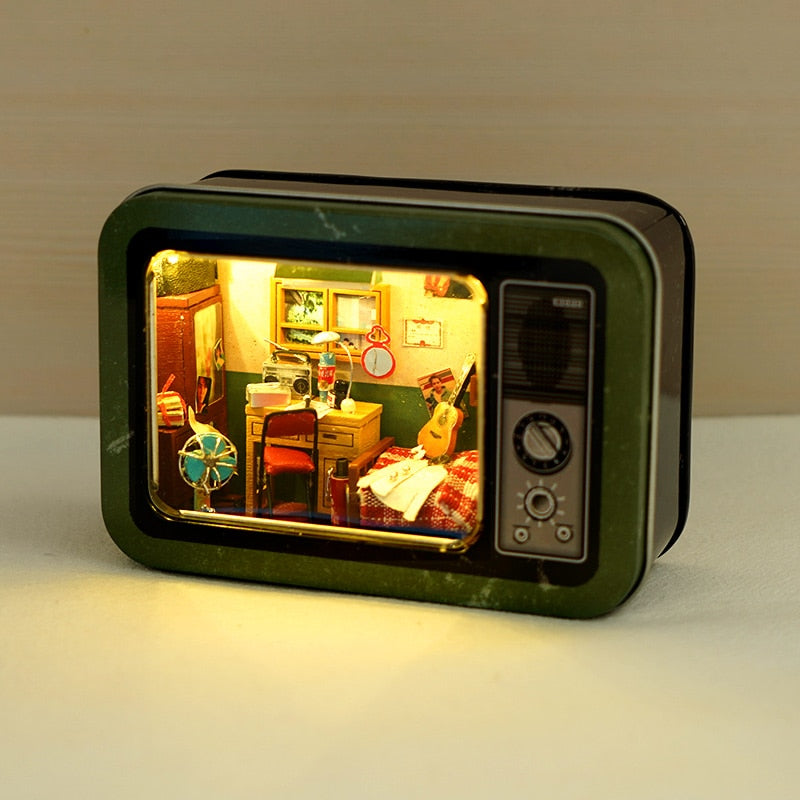 Cutebee Box Theater Miniature Doll House Furniture for Children Birthday Gift DIY Dollhouse Kit Build with Led Light Casa Toy