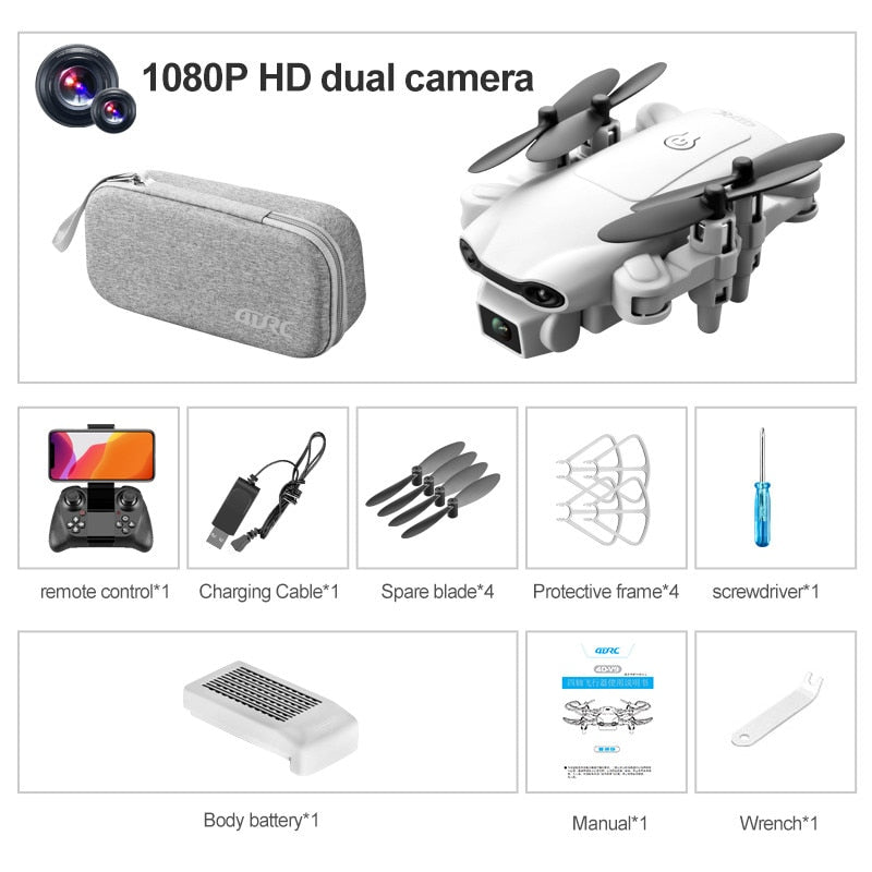V9 RC Mini Drone 4k Dual Camera HD Wide Angle Camera 1080P WIFI FPV Aerial Photography Helicopter Foldable Quadcopter Dron Toys