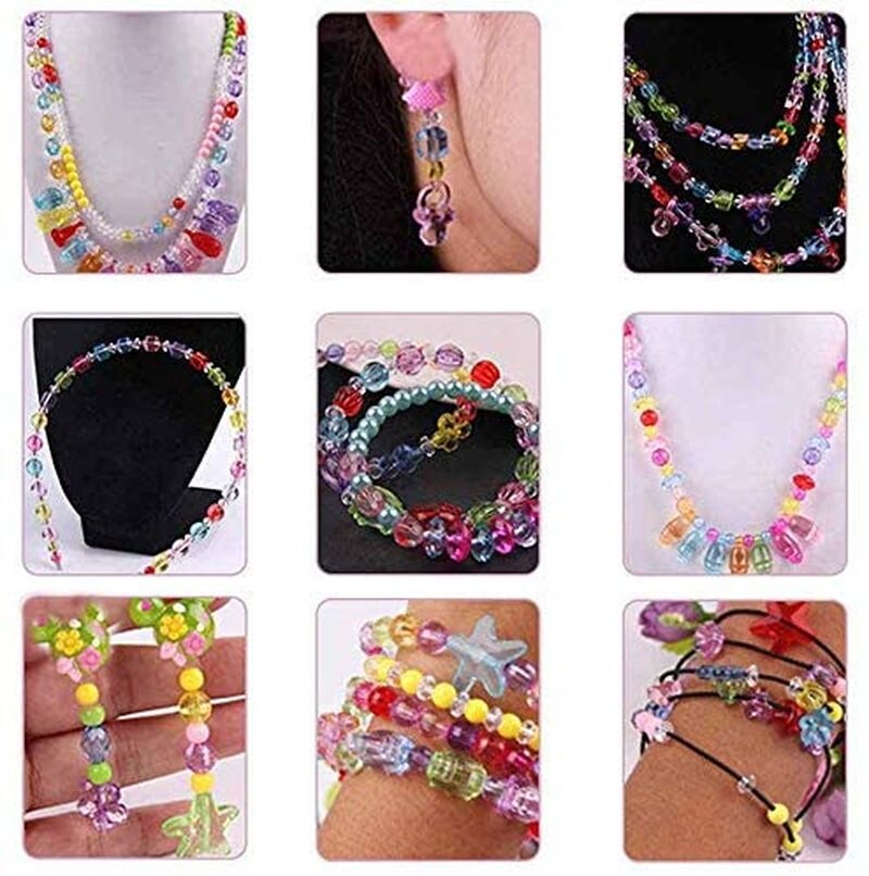 DIY Handmade Beaded Children&#39;s Toys Creative Loose Spacer Beads Making Bracelet Necklace 24 Grid Girl Jewelry Set Girl Toy Gift