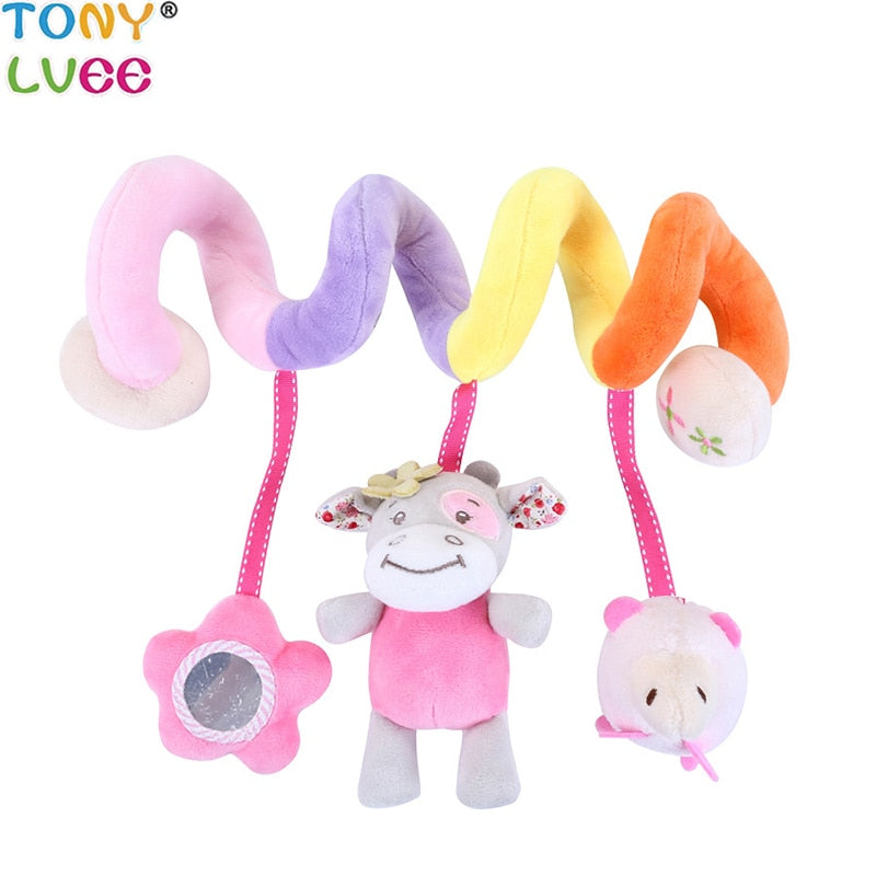 Soft Infant Crib Bed Stroller Toy Spiral Baby Toy For Newborns Car Seat Educational Rattles Baby Towel baby Toys 0-12 months