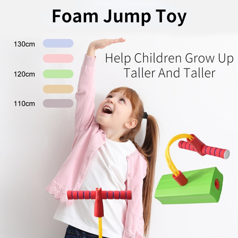 Kids Sports Games Toys Foam Pogo Stick Jumper Indoor Outdoor Fun Fitness Equipment Improve Bounce Sensory Toys for Boy Girl Gift