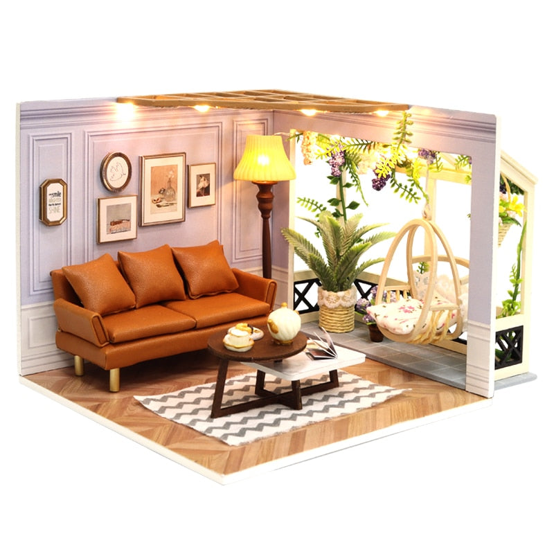 CUTEBEE Doll House Miniature DIY Dollhouse With Furnitures Wooden House Casa Diorama Toys For Children Birthday Gift Z007