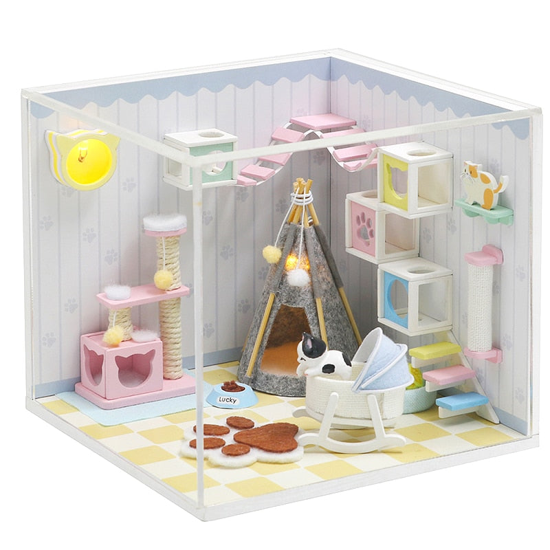 CUTEBEE Doll House Miniature DIY Dollhouse With Furnitures Wooden House Casa Diorama Toys For Children Birthday Gift Z007