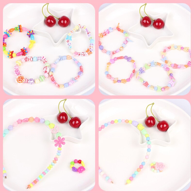 DIY Handmade Beaded Children&#39;s Toys Creative Loose Spacer Beads Making Bracelet Necklace 24 Grid Girl Jewelry Set Girl Toy Gift