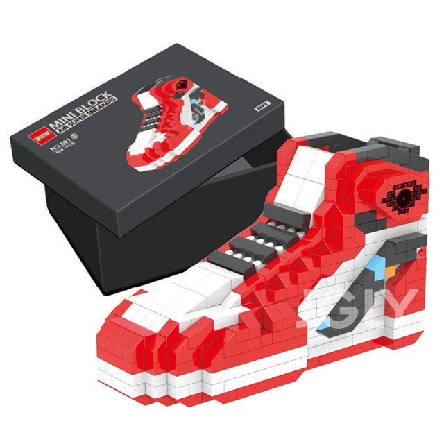 Mini Building Block Boys Sport Basketball Shoes Sneakers Model Anime DIY Buliding Bricks For Blocks Toy Kids Gifts Toys Assembly