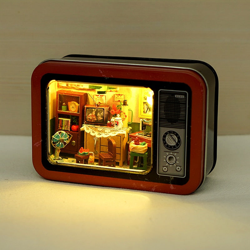 Cutebee Box Theater Miniature Doll House Furniture for Children Birthday Gift DIY Dollhouse Kit Build with Led Light Casa Toy