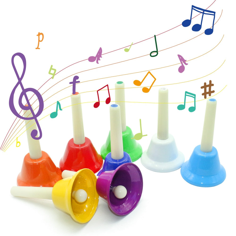 Montessori Musical Material Rhythm Music Toys Metal Montessori Bells Instrument Teaching Aids  Learning Educational Toys L1364H