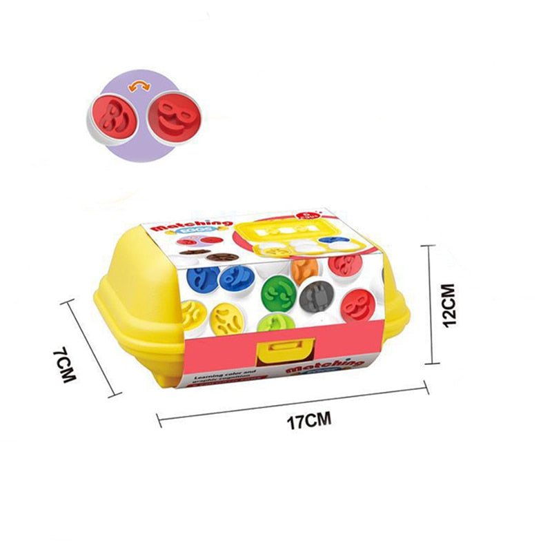 Baby Montessori Toys Egg Puzzle Games Kids Toys Color Shape Matching Eggs Educational Toys for Children 0-3 Years Old Boys Girls