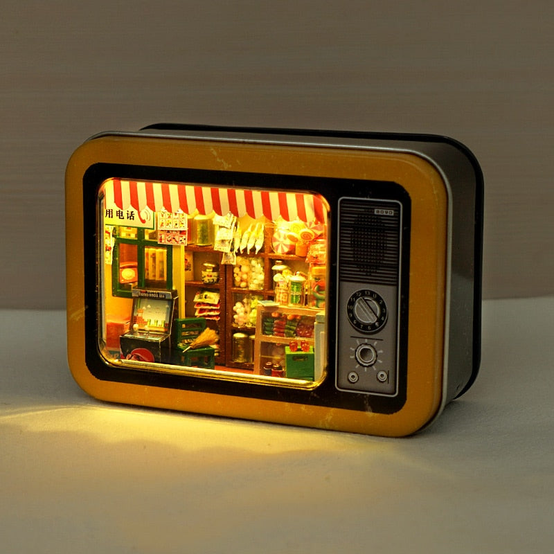 Cutebee Box Theater Miniature Doll House Furniture for Children Birthday Gift DIY Dollhouse Kit Build with Led Light Casa Toy