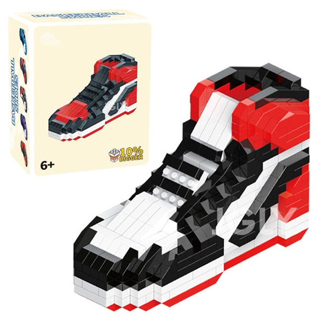 Mini Building Block Boys Sport Basketball Shoes Sneakers Model Anime DIY Buliding Bricks For Blocks Toy Kids Gifts Toys Assembly
