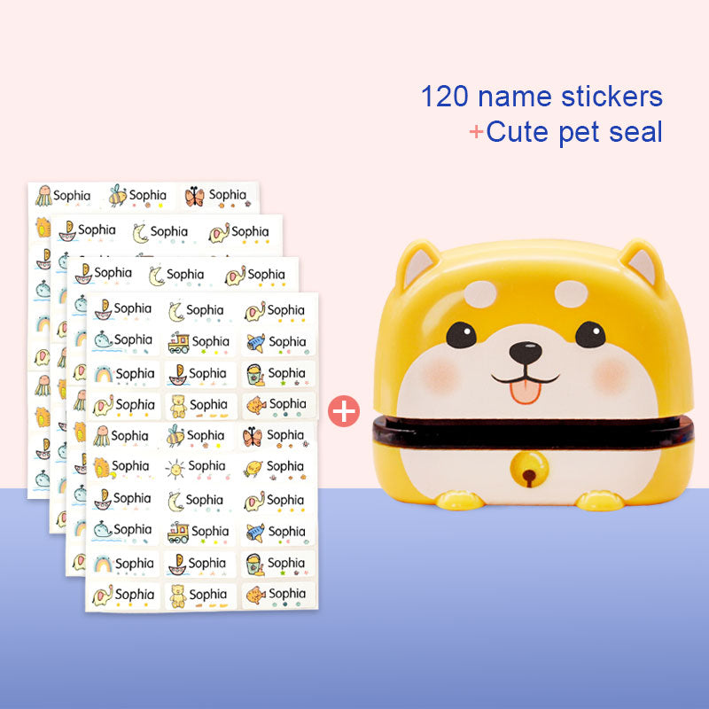 Cute Cartoon Children Seal Students, Large Size Washed Non - Fading Fabric And Textile Stamps.