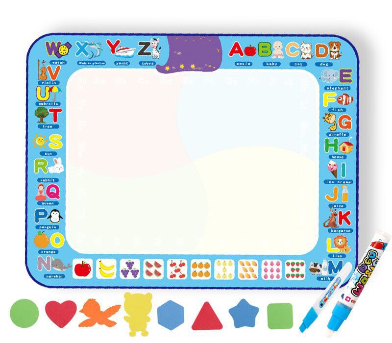 Coolplay Magic Water Drawing Mat Coloring Doodle Mat with Magic Pens Montessori Toys Painting Board Educational Toys for Kids