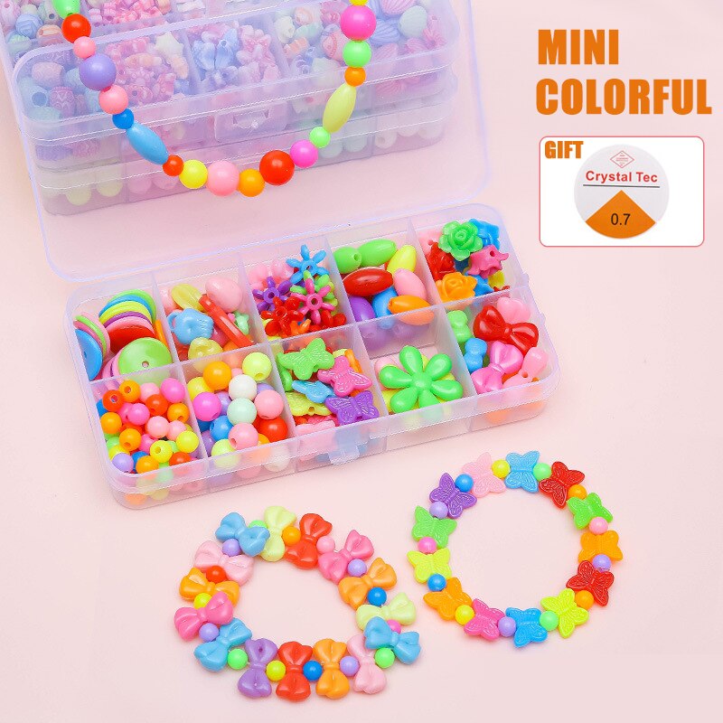 DIY Handmade Beaded Children&#39;s Toys Creative Loose Spacer Beads Making Bracelet Necklace 24 Grid Girl Jewelry Set Girl Toy Gift