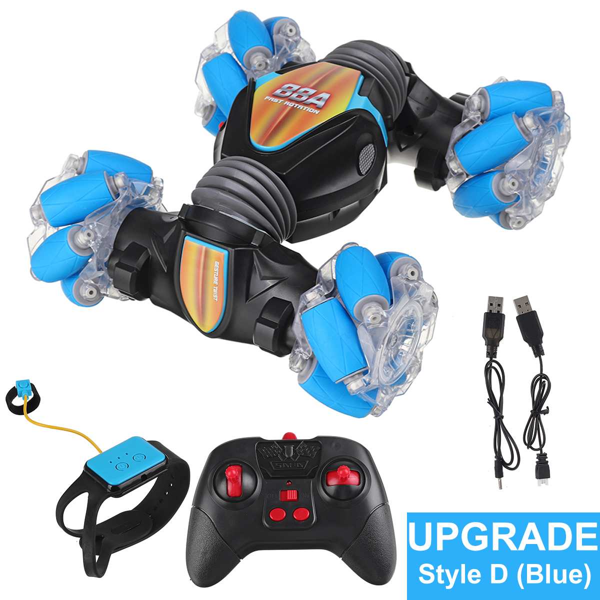 Voiture radiocommandée 4WD cascadeur voiture geste Induction torsion véhicule tout-terrain Drift RC jouets avec lumière et musique