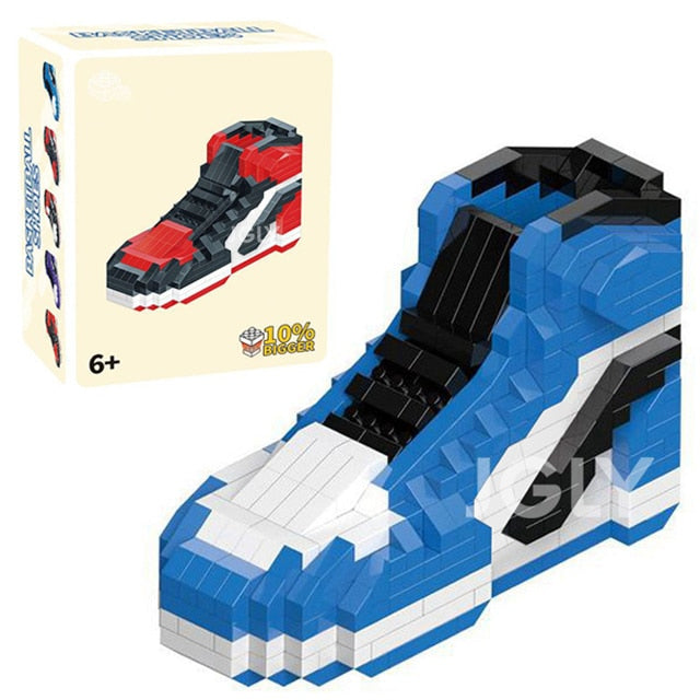 Mini Building Block Boys Sport Basketball Shoes Sneakers Model Anime DIY Buliding Bricks For Blocks Toy Kids Gifts Toys Assembly