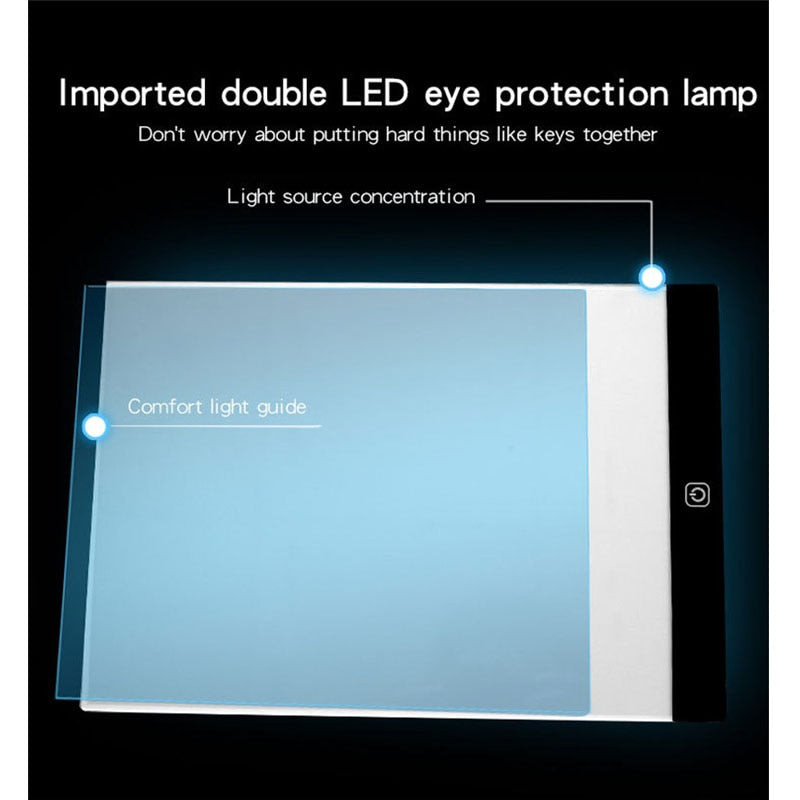 Led Drawing Copy Board Kids Toy to Draw 3 Level Dimmable Painting Tablet  A5 size Light Pad Children Learning Educational Game