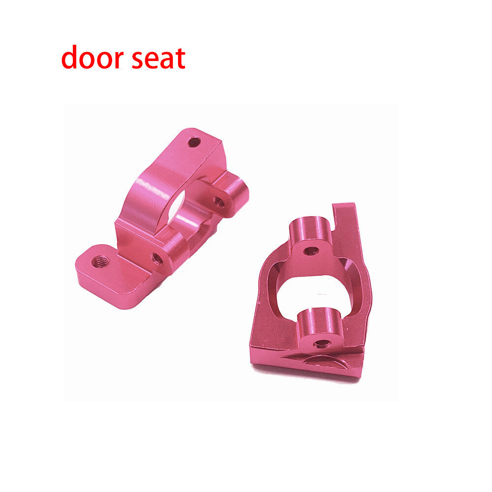 Wltoys 144001 1/14 Upgrade Metal RC Car Parts Swing Arm C Seat Connector Steering Cup Rear Wheel Seat Rod Gear Pink
