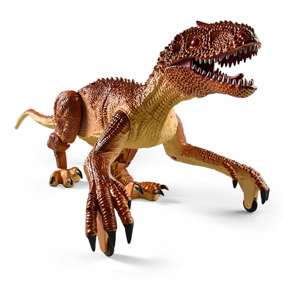Simulation Tyrannosaurus Rex RC Raptors Electric Walking Simulation Animal Remote Control Jurassic Dinobot Model with Sound and Lights Toy for Kids Gift