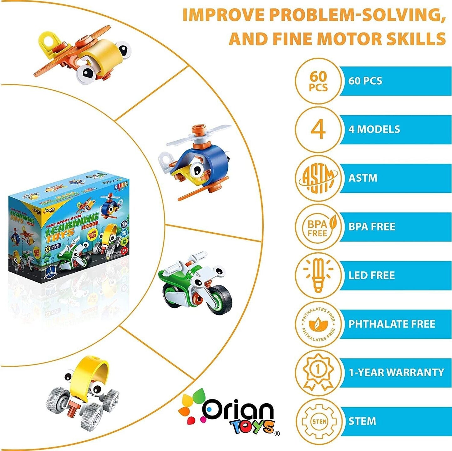 STEM Building Activity Kit For Boys And Girls 3 4 5 6 Kids Toddler Building Toys