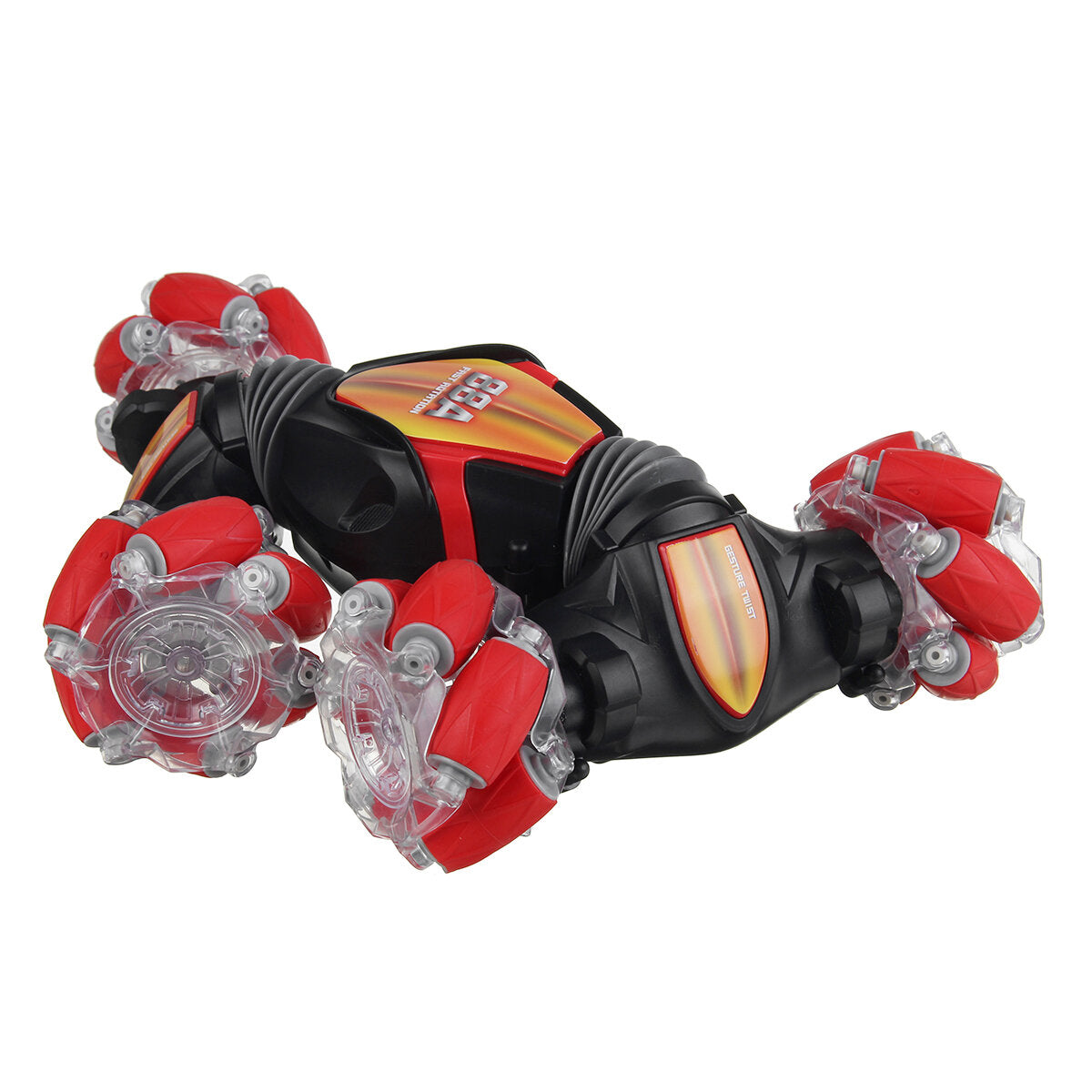 RC Stunt Car 1/12 2.4G Remote Control Gesture Sensor All-Terrain Toy Double Sided Rotating Off Road 360 Flips with Lights Music Drift Dancing Vehicle Model